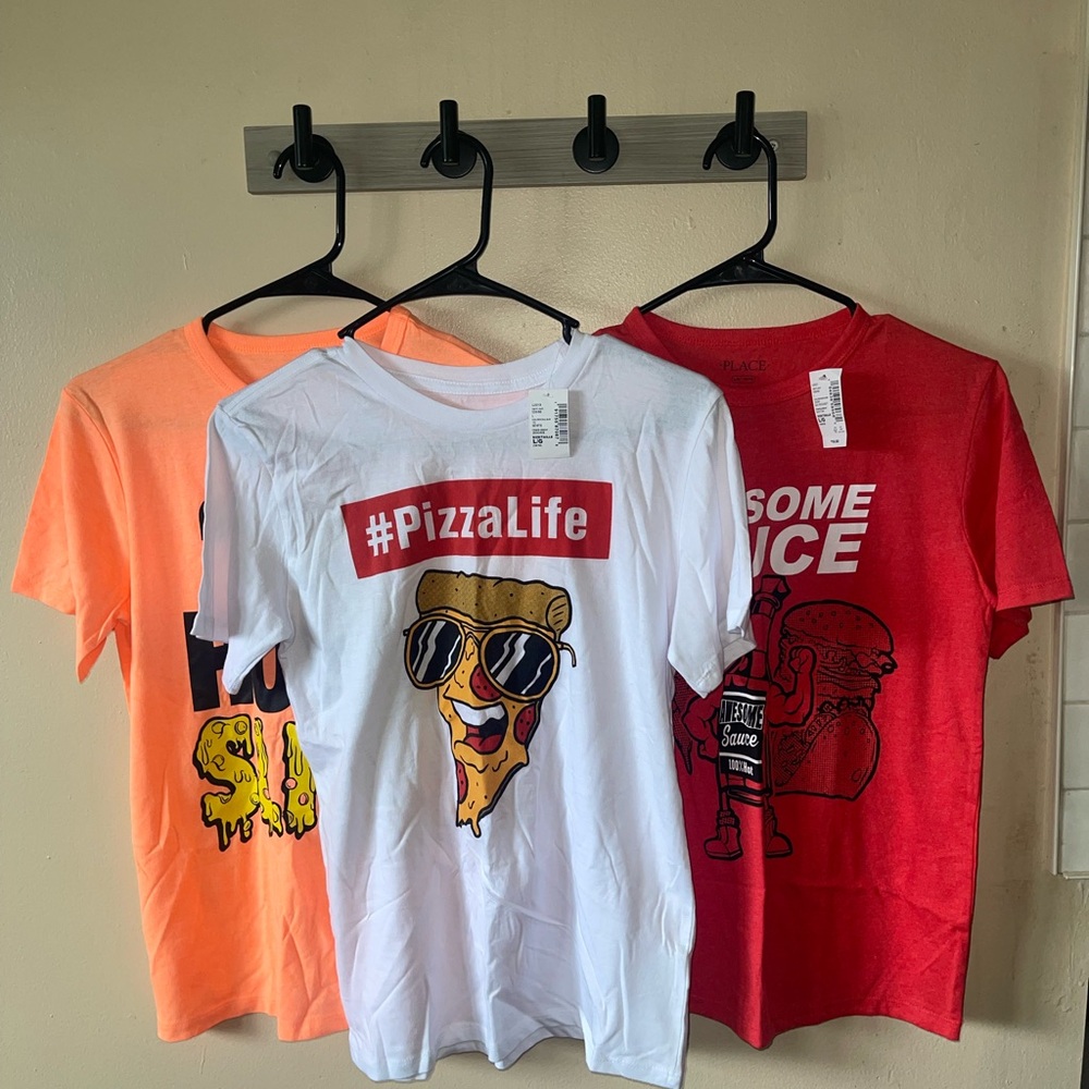 The Children's Place Kids Graphic T-Shirt Set - White, Red, Orange